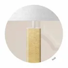 Kovová stolní lampa s látkovým stínidlem vyrobené v Itálii - skok Viadurini