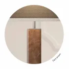 Kovová stolní lampa s látkovým stínidlem vyrobené v Itálii - skok Viadurini