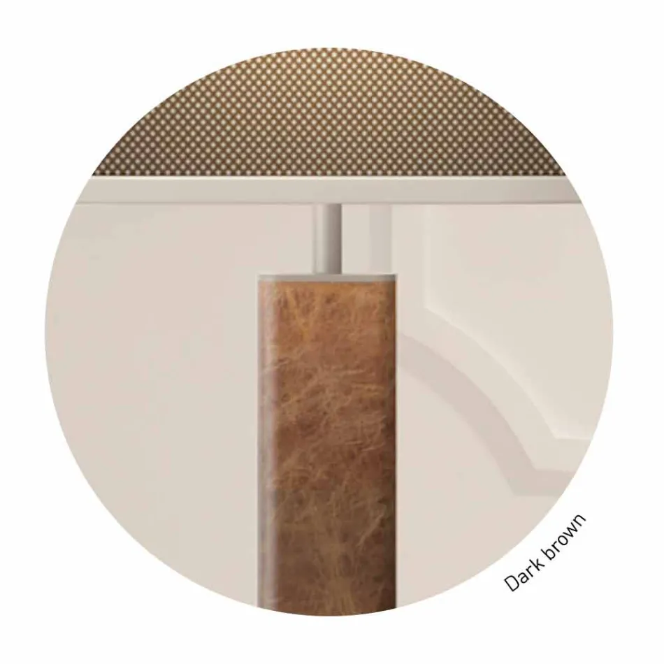 Kovová stolní lampa s látkovým stínidlem vyrobené v Itálii - skok Viadurini