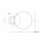 Stolní lampa z chromu nebo černého kovu s LED diodou Made in Italy - Orlando Viadurini