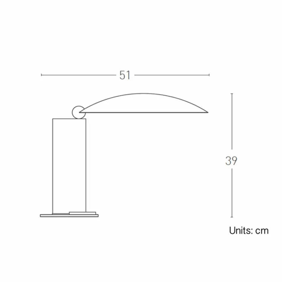 Stolní lampa z chromu nebo černého kovu s LED diodou Made in Italy - Orlando Viadurini