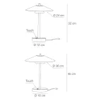 Kovová stolní lampa Mira s různými povrchovými úpravami vyrobená v Itálii Viadurini