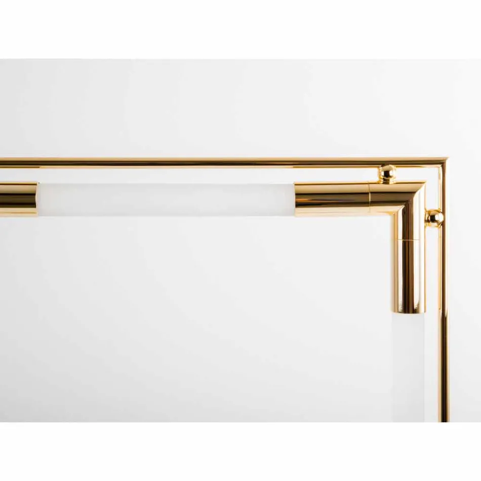 Stolní lampa z mosazi a pryskyřice s mramorovou základnou vyrobená v Itálii - Quizza Viadurini