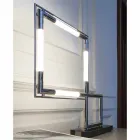 Stolní lampa z mosazi a pryskyřice s mramorovou základnou vyrobená v Itálii - Quizza Viadurini