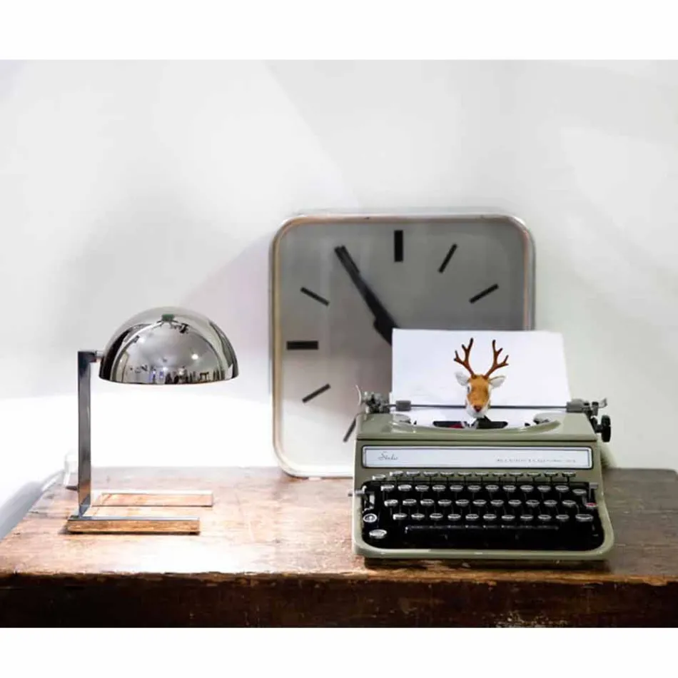 Stolní lampa v mosazi se zlatým nebo palladiovým povrchem vyrobená v Itálii - Adana Viadurini