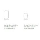 Ručně foukaná skleněná stolní lampa v Benátkách 16 22 cm - Bambus Viadurini