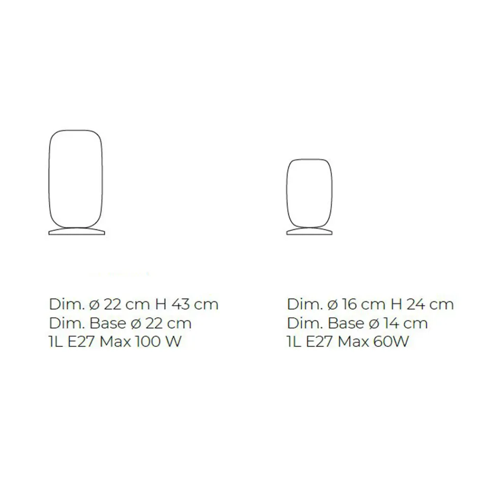 Ručně foukaná skleněná stolní lampa v Benátkách 16 22 cm - Bambus Viadurini