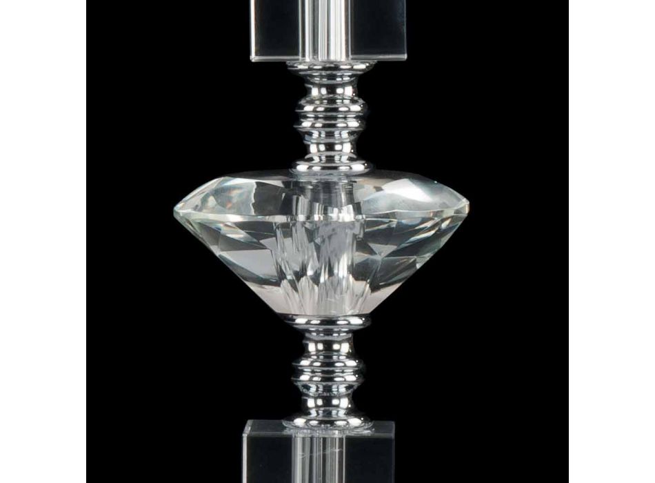 Lampa z průhledného skla stůl a Cristallo Ivy, vyrobený v Itálii Viadurini