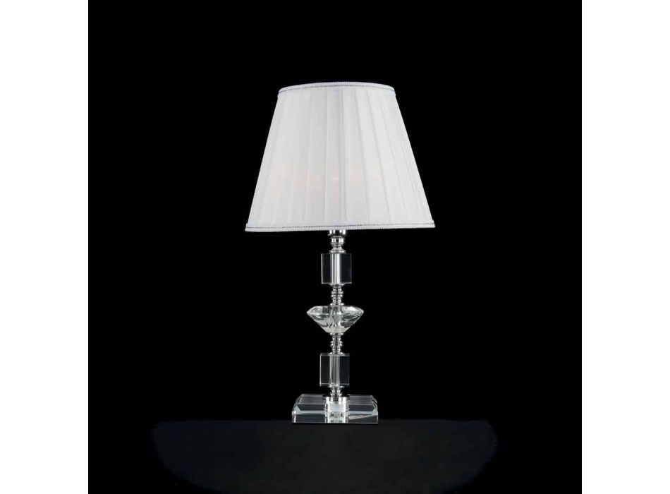 Lampa z průhledného skla stůl a Cristallo Ivy, vyrobený v Itálii Viadurini