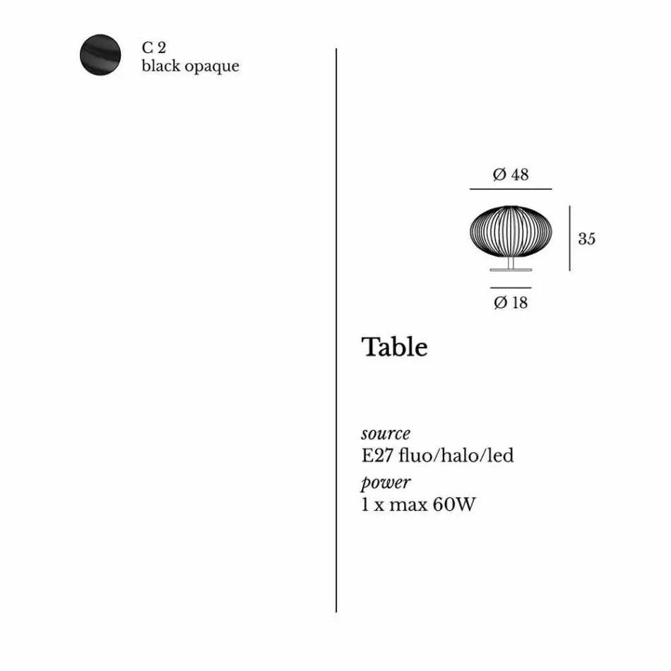 Současná stolní lampa z lakované oceli, Ø48xH35 cm, Gabriella Viadurini