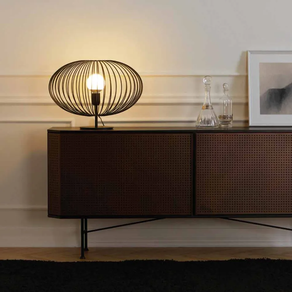 Současná stolní lampa z lakované oceli, Ø48xH35 cm, Gabriella Viadurini