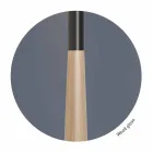 Moderní stolní lampa z kovu, dřeva a organzy vyrobené v Itálii - výložník Viadurini