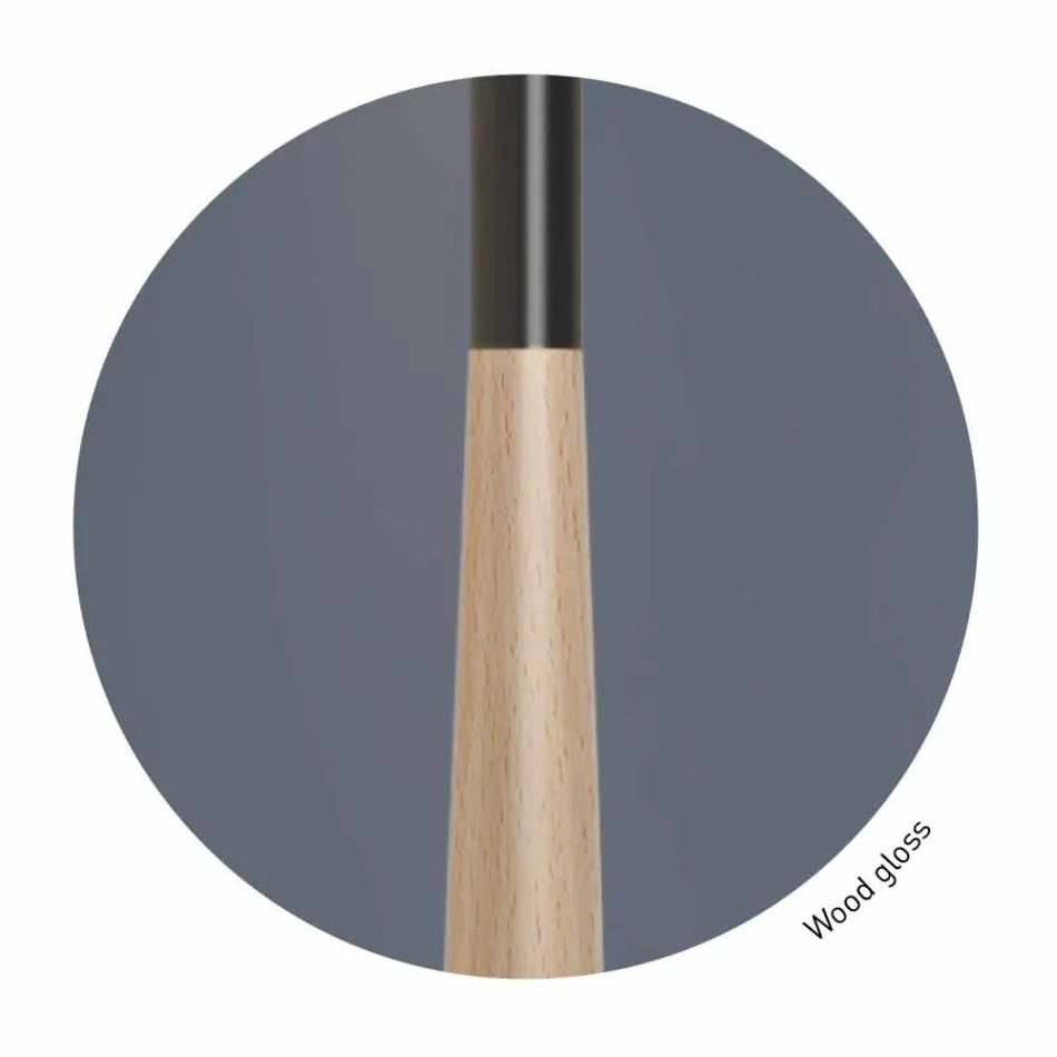 Moderní stolní lampa z kovu, dřeva a organzy vyrobené v Itálii - výložník Viadurini