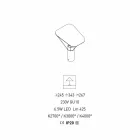 Moderní stolní lampa z pryskyřice a bílé bavlny vyrobená v Itálii - Fiera Viadurini