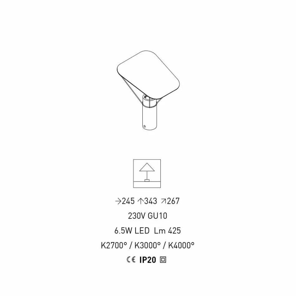 Moderní stolní lampa z pryskyřice a bílé bavlny vyrobená v Itálii - Fiera Viadurini