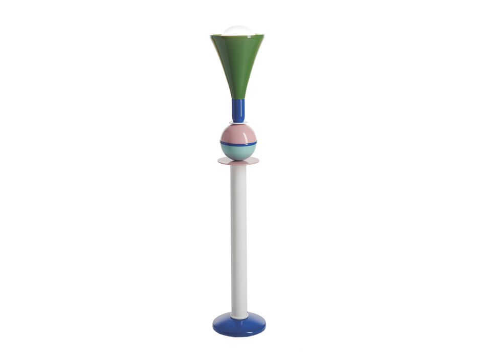 Vícebarevná hliníková stolní lampa Slide Carmen vyrobená v Itálii Viadurini