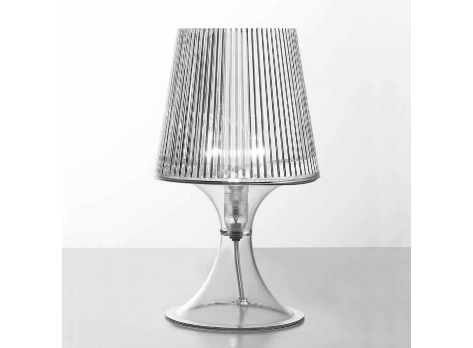 Průhledná polykarbonátová stolní lampa vyrobená v Itálii Frosinone Viadurini