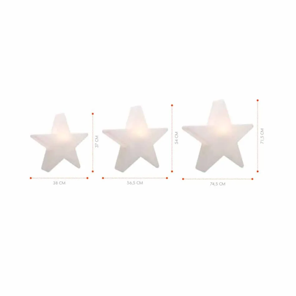 Stolní lampa ze solárního polyetylenu nebo LED hvězda - Ringostar Viadurini