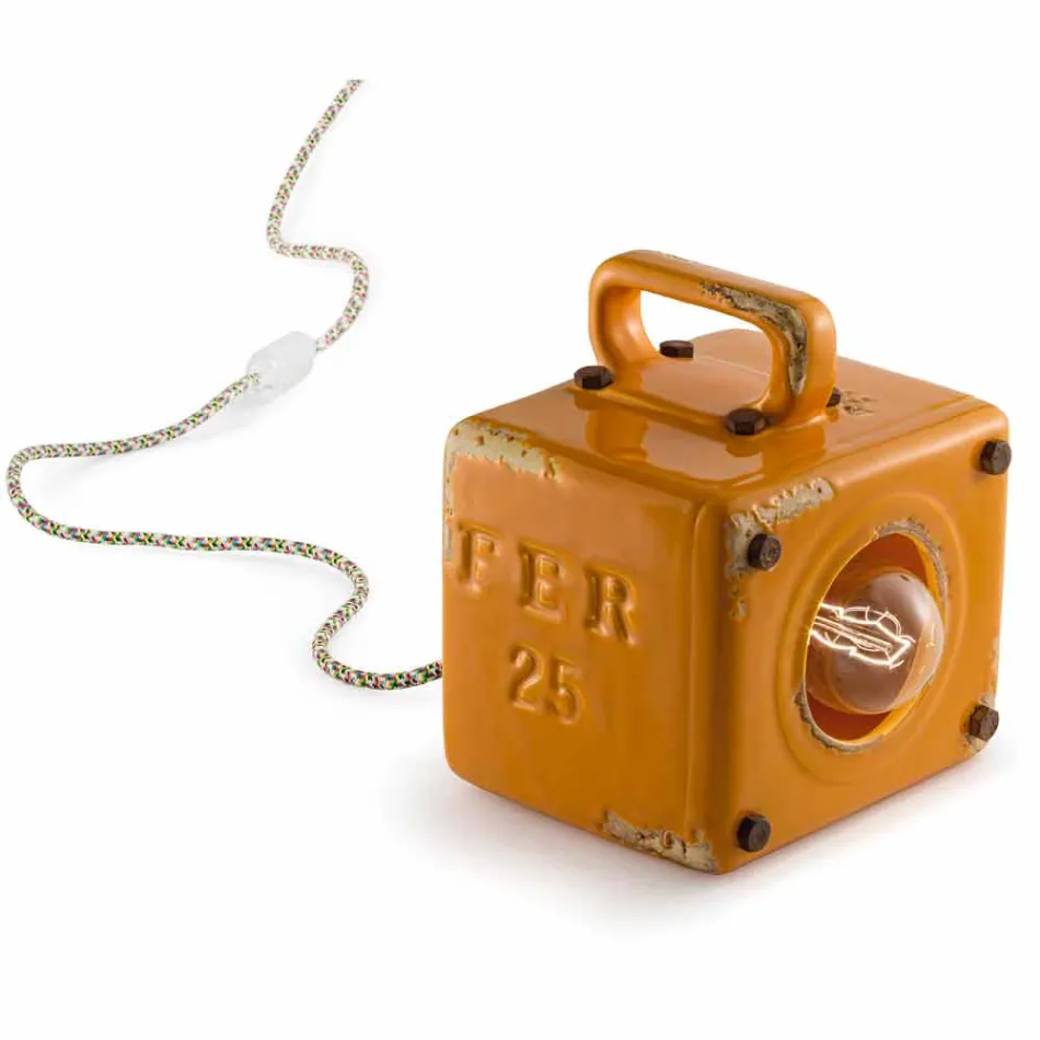 Lampa průmyslové styl keramické tabulky a ferro Valerie Viadurini