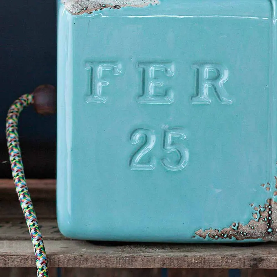 Lampa průmyslové styl keramické tabulky a ferro Valerie Viadurini