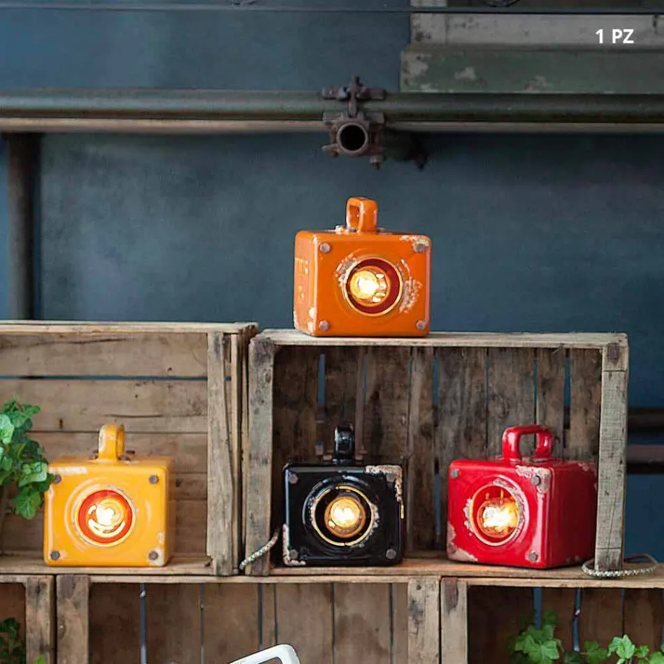 Lampa průmyslové styl keramické tabulky a ferro Valerie Viadurini