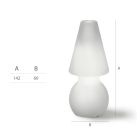 Led stojací lampa v bílém polyetylenu Vyrobeno v Itálii - Alvarez Viadurini