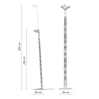 Rozšiřitelná stojací lampa s matným černým hliníkovým žebříkovým designem – pozor Viadurini