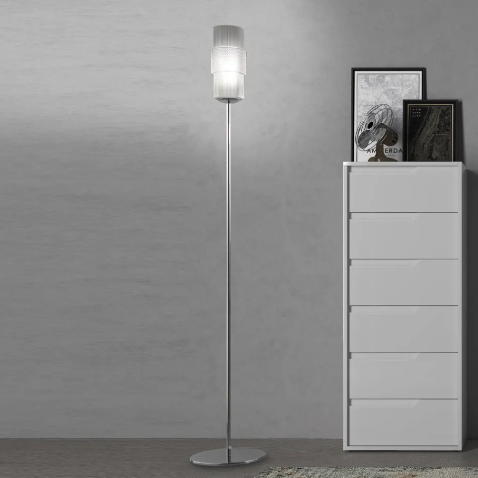 Artisan Stojací lampa z benátského foukaného skla 30 cm - Satomi Viadurini