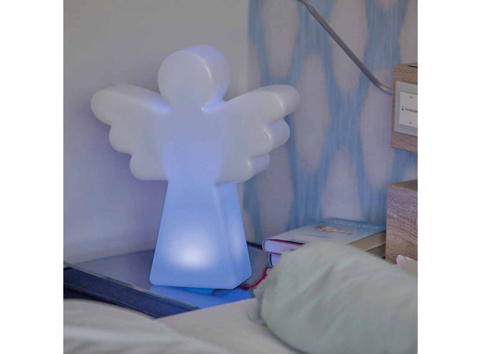 Bílá stojací lampa E27, led nebo solární anděl moderní design - Angelostar Viadurini