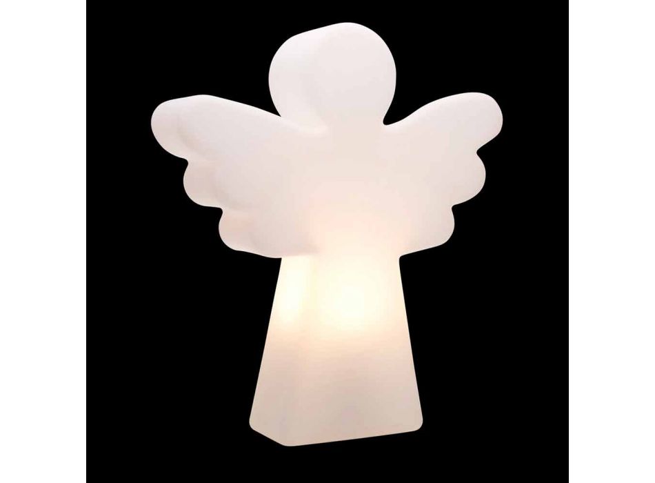 Bílá stojací lampa E27, led nebo solární anděl moderní design - Angelostar