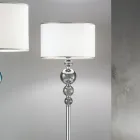 Klasická stojací lampa z italského uměleckého skla a stínidla - Memore Viadurini