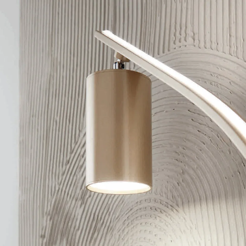 Stojací lampa s nastavitelným reflektorem a druhým světlem na zadní straně - Kafr Viadurini