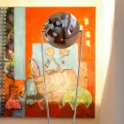 Stojací lampa s kovovou konstrukcí a integrovanou LED diodou Made in Italy - Rione Viadurini