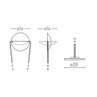 Stojací lampa s kovovou konstrukcí a integrovanou LED diodou Made in Italy - Rione Viadurini