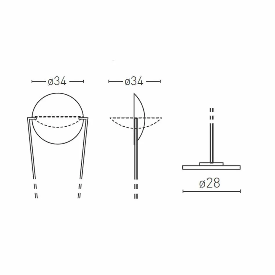 Stojací lampa s kovovou konstrukcí a integrovanou LED diodou Made in Italy - Rione Viadurini