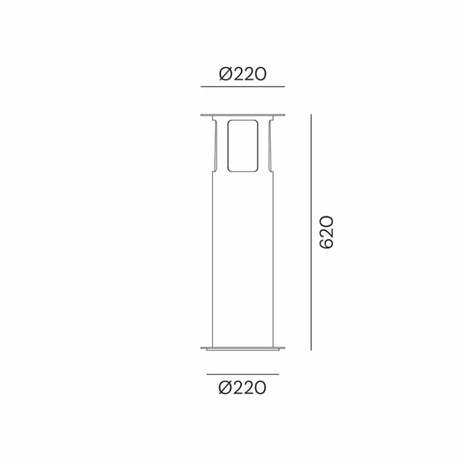 Venkovní stojací lampa ze železa s designovým kloboukem - Porto od Il Fanale Viadurini