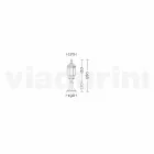 Anika zahradní hliníková stojací lampa vyrobená v Itálii Viadurini