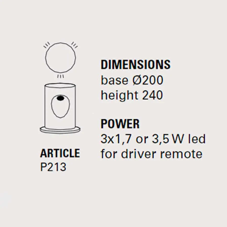 Stojací lampa, moderní design se 3 světly, U-Boat - Toscot Viadurini