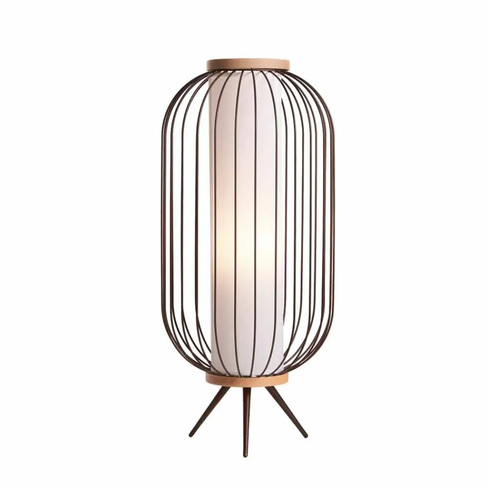 Stojací lampa moderní design v Ø37xh80 cm Fanny Steel Viadurini