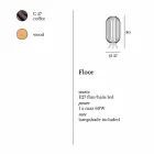 Stojací lampa moderní design v Ø37xh80 cm Fanny Steel Viadurini