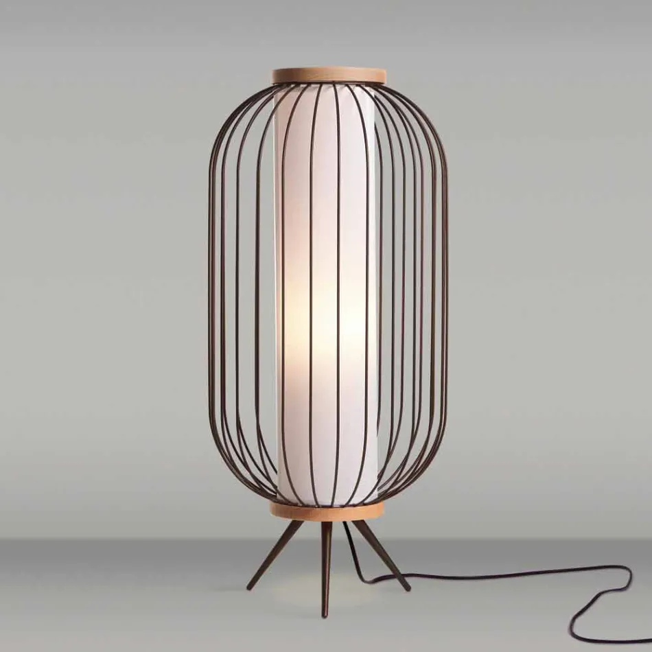 Stojací lampa moderní design v Ø37xh80 cm Fanny Steel Viadurini