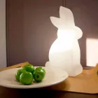 Designová lampa, bílý králík pro vnitřní i venkovní použití - Conigliostar Viadurini