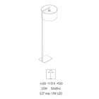 Designová kovová stojací lampa s plátěným stínidlem vyrobené v Itálii - Bali Viadurini