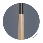 Designová lampa z kovu, dřeva a organzy vyrobené v Itálii - výložník Viadurini