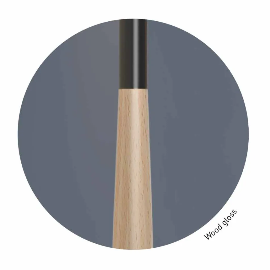 Designová lampa z kovu, dřeva a organzy vyrobené v Itálii - výložník Viadurini