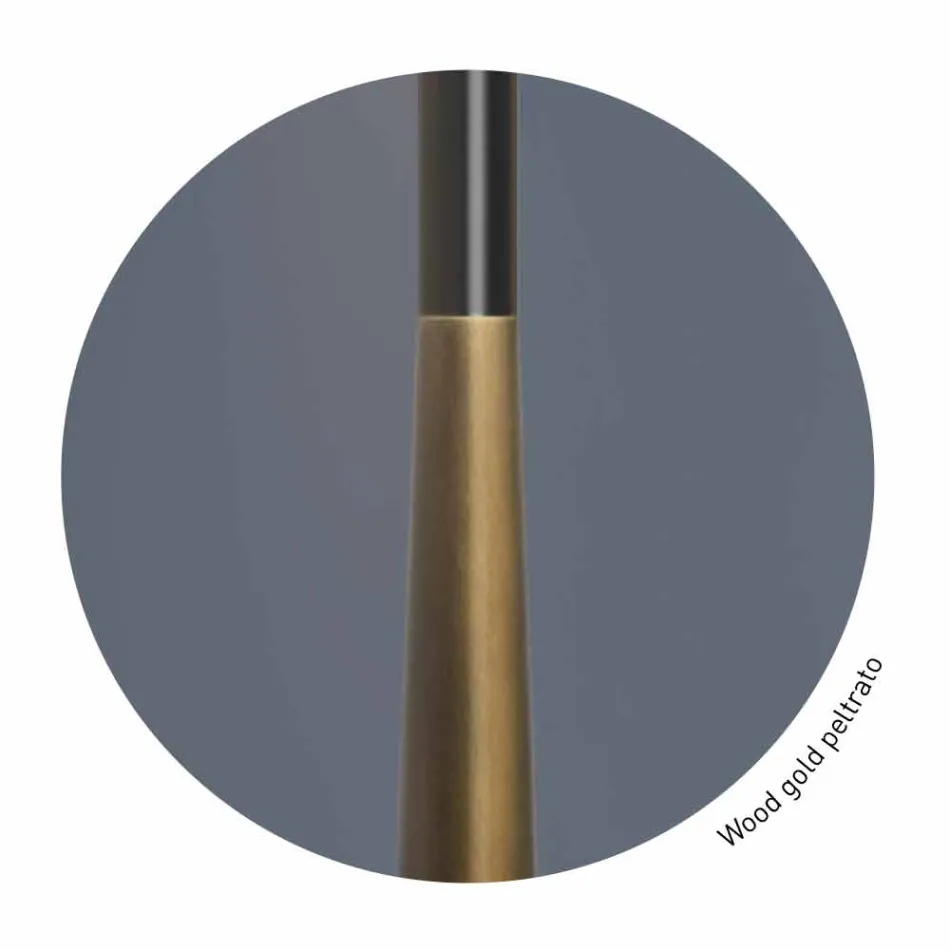 Designová lampa z kovu, dřeva a organzy vyrobené v Itálii - výložník Viadurini