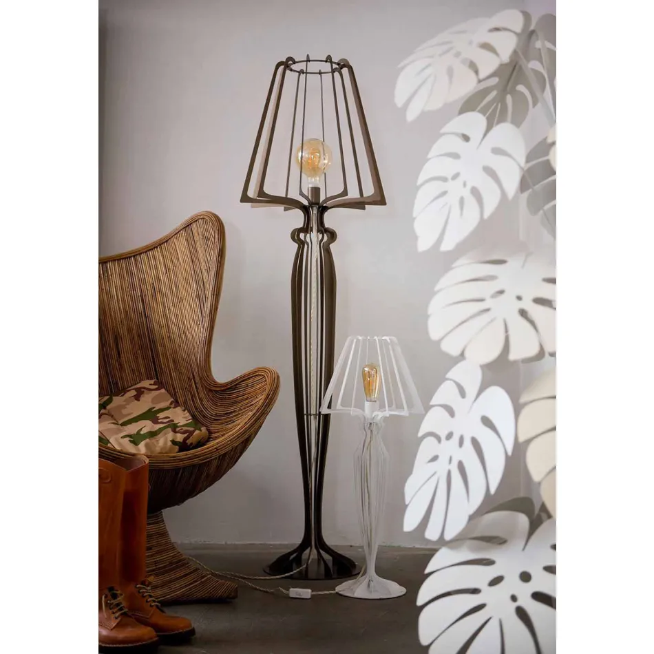 Moderní designová kovová podlahová lampa vyrobená v Itálii - Giunone Viadurini