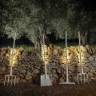 Venkovní stojací lampa v bílém technopolymerovém provedení 3 forem - nářadí Viadurini