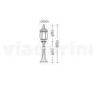 Venkovní stojací lampa ve vintage stylu z hliníku Made in Italy - Leona Viadurini