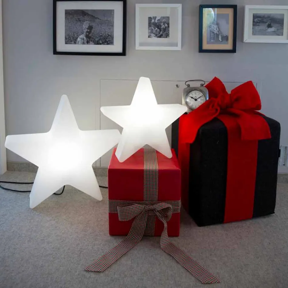 Stojací lampa ve tvaru bílé nebo červené hvězdy, moderní design - Ringostar Viadurini